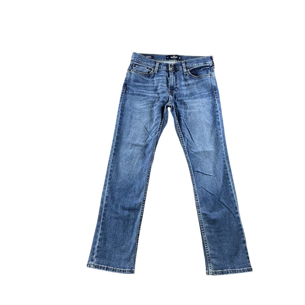 Hollister Epic Flex Slim Straight Jeans Mens 30x30 Medium Wash Blue Denim